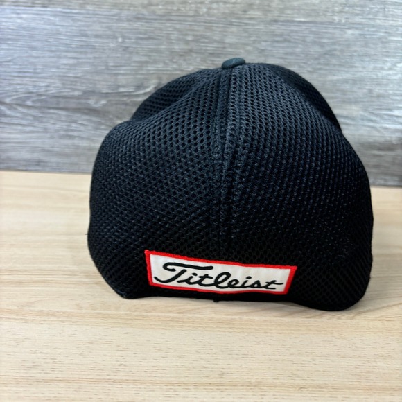 Titleist Hat Cap Fitted L/XL Black Pro V1 Tour Patch Golf Golfing Performance - Picture 7 of 11